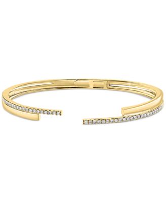 LALI Jewels Diamond Double Row Bangle Bracelet (1/2 ct. t.w.) in 14k Gold