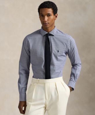 Men's Classic-Fit Plaid Stretch Poplin Shirt