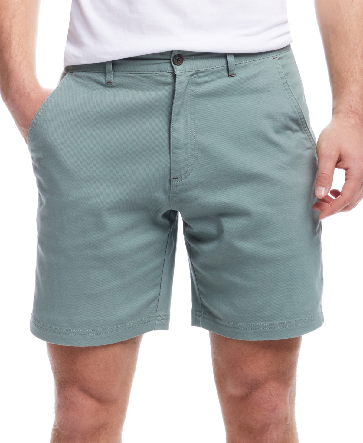 Weatherproof Vintage Men's Regular-fit Stretch Twill 8" Shorts In Seaspray