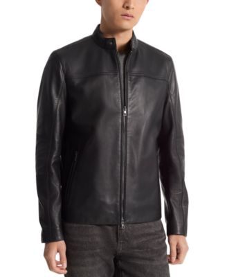 Michael Kors - Men's Leather Racer Jacket