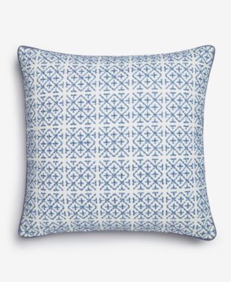 Charter Club - Embroidered Tiles Decorative Pillow, 20" x 20"