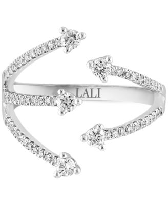 Diamond Arrow Cuff Ring (3/8 ct. t.w.) in 14k White Gold