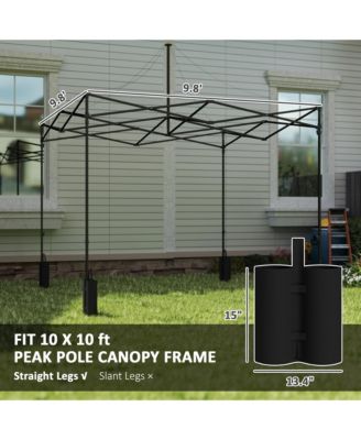 10' x 10' Pop up Canopy Replacement Top with Weight Bags, Multi