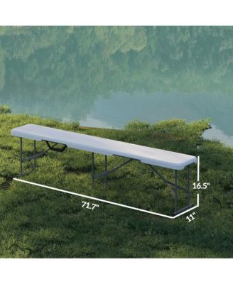 2 Pack 6 ft. Plastic Folding Benches,