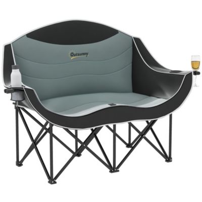Double Padded Folding Camping Chair for Adults