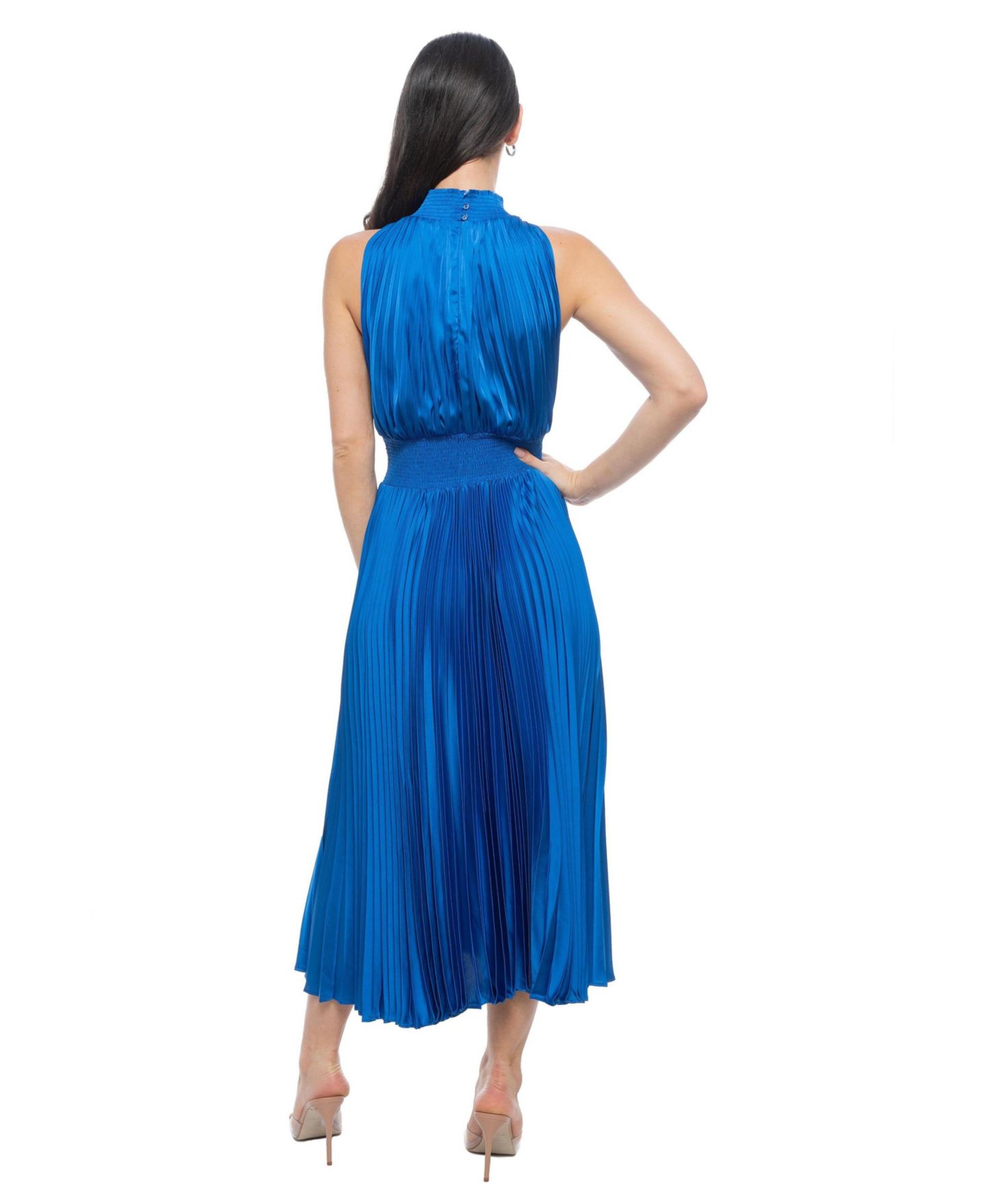 Женское платье Bebe Sleeveless Pleated, цвет: Королевский синий — фото 2