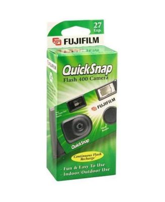 QuickSnap Flash 400 One Time Use 35mm Disposable Camera with Flash, 27 Exposures 6-Pack + Slinger Camera Bag