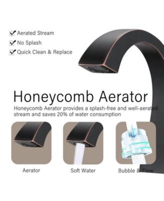 2-Handle Bathroom Sink Faucet with Drain, Oil Rubbed Bronze
