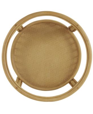 Gallerie Decor Bimini Glass Top Rattan Side Table