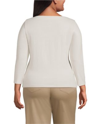 Plus Size Mariner Jersey Boatneck Top