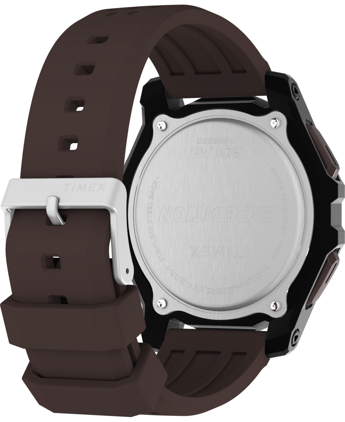Timex Men's Chronograph Brown Silicone Watch, 49mm In Brown