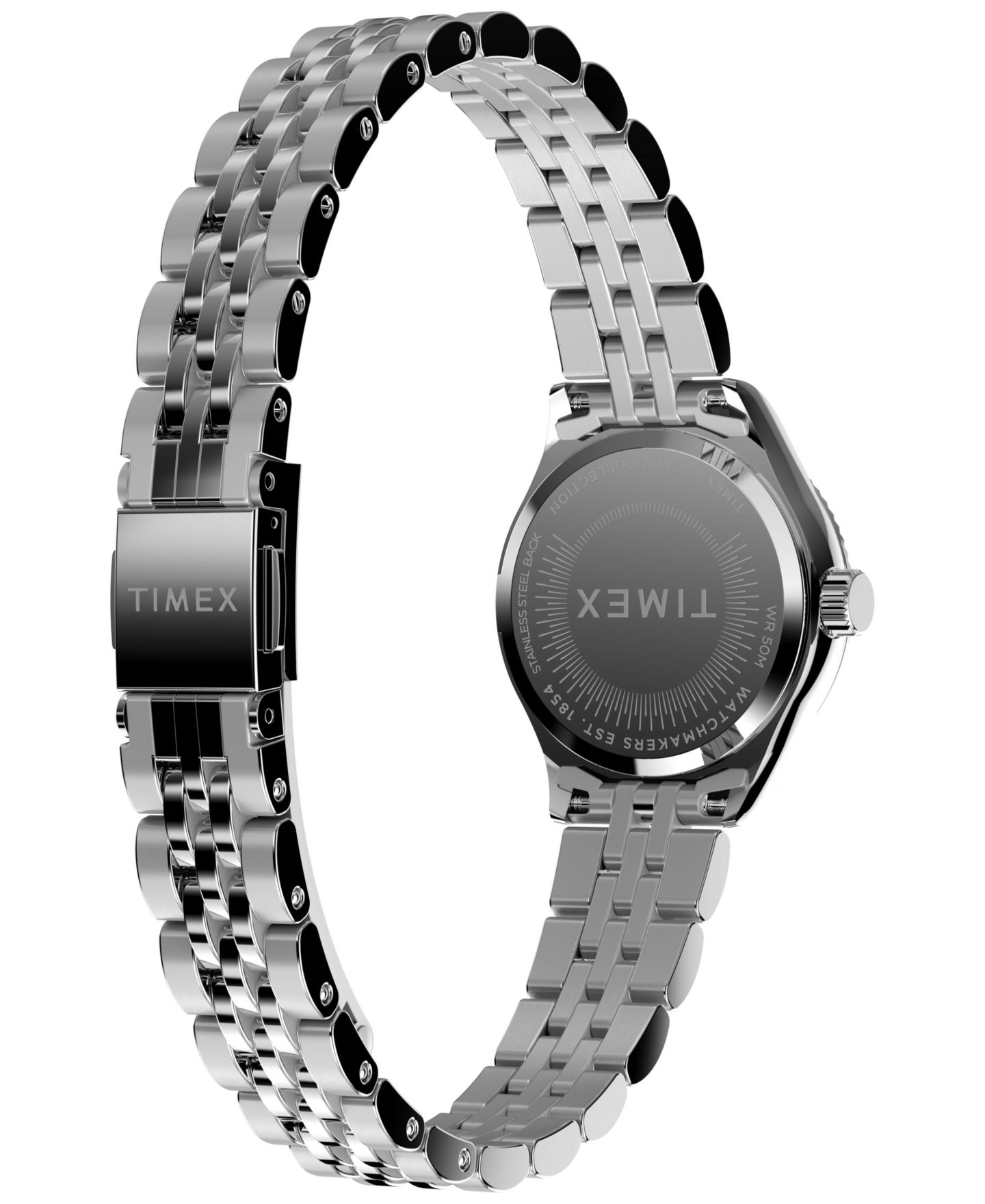 Женские часы Timex Quartz Analog Silver-Tone Stainless Steel Watch, 25mm — фото 4