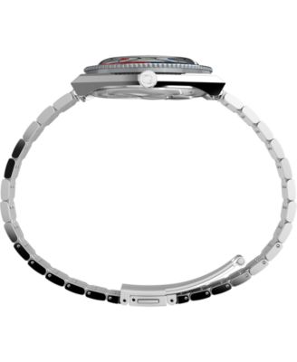 Men's Quartz Analog Silver-Tone Stainless Steel Watch, 38mm