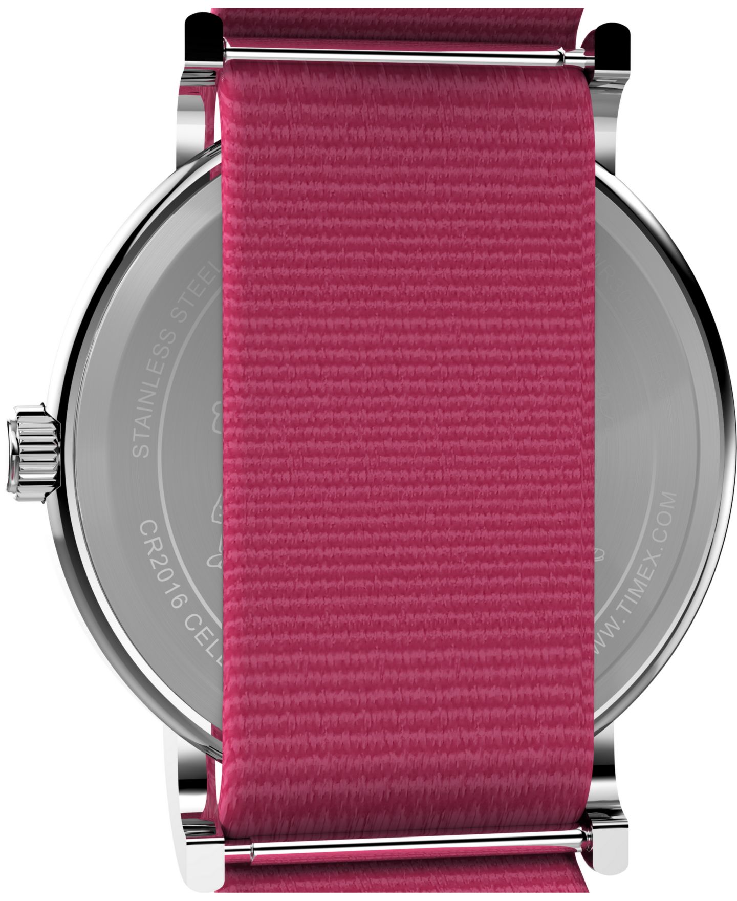 Женские часы Timex Quartz Analog Pink Nylon Watch, 38mm — фото 5