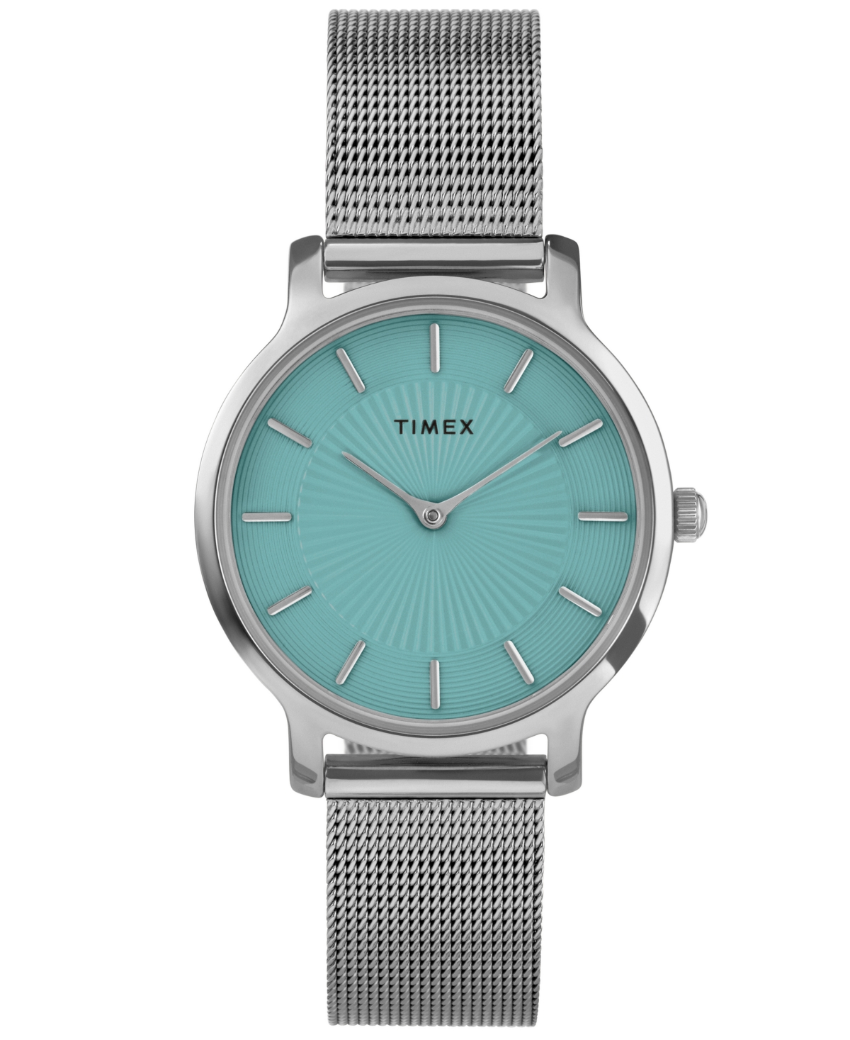 Women's Quartz Analog Silver-Tone Stainless Steel Watch, 34mm - Silver