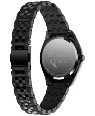 Men's Quartz Analog Black Stainless Steel Watch, 36mm