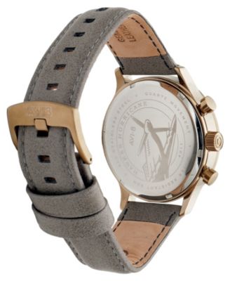 Men's Hawker Hurricane Classic Chronograph Beige Leather Strap Watch, 43.5mm