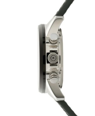 Men's Hawker Harrier Matador Chronograph Green Leather Strap Watch, 44mm