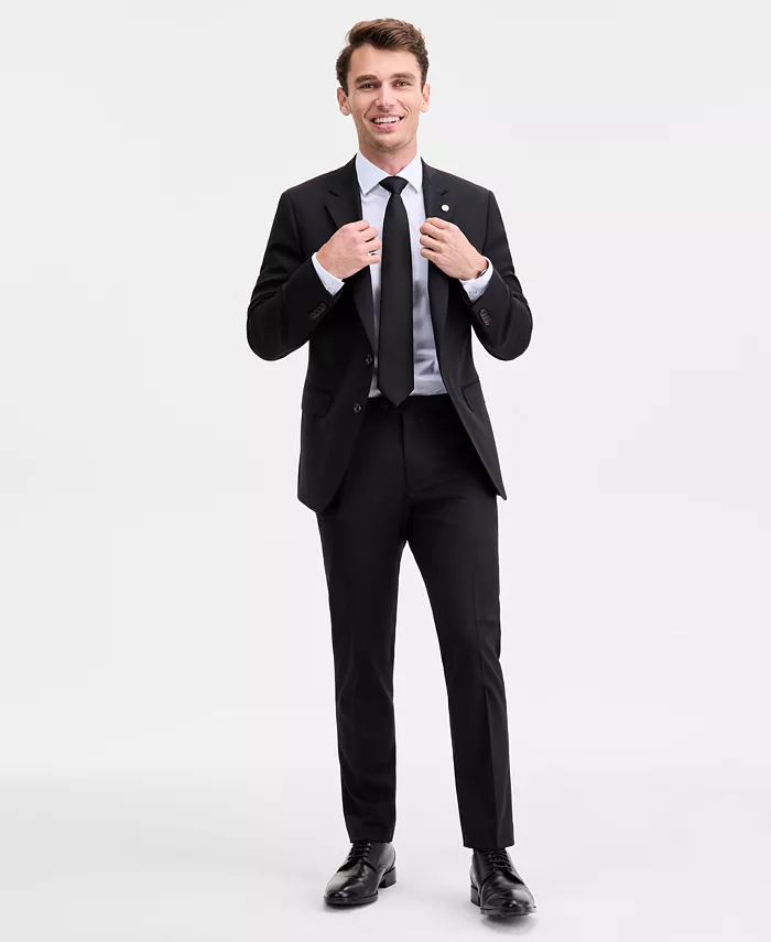 Men's Modern-Fit Wool-Blend Suit Separate Jacket - thumbnail 4