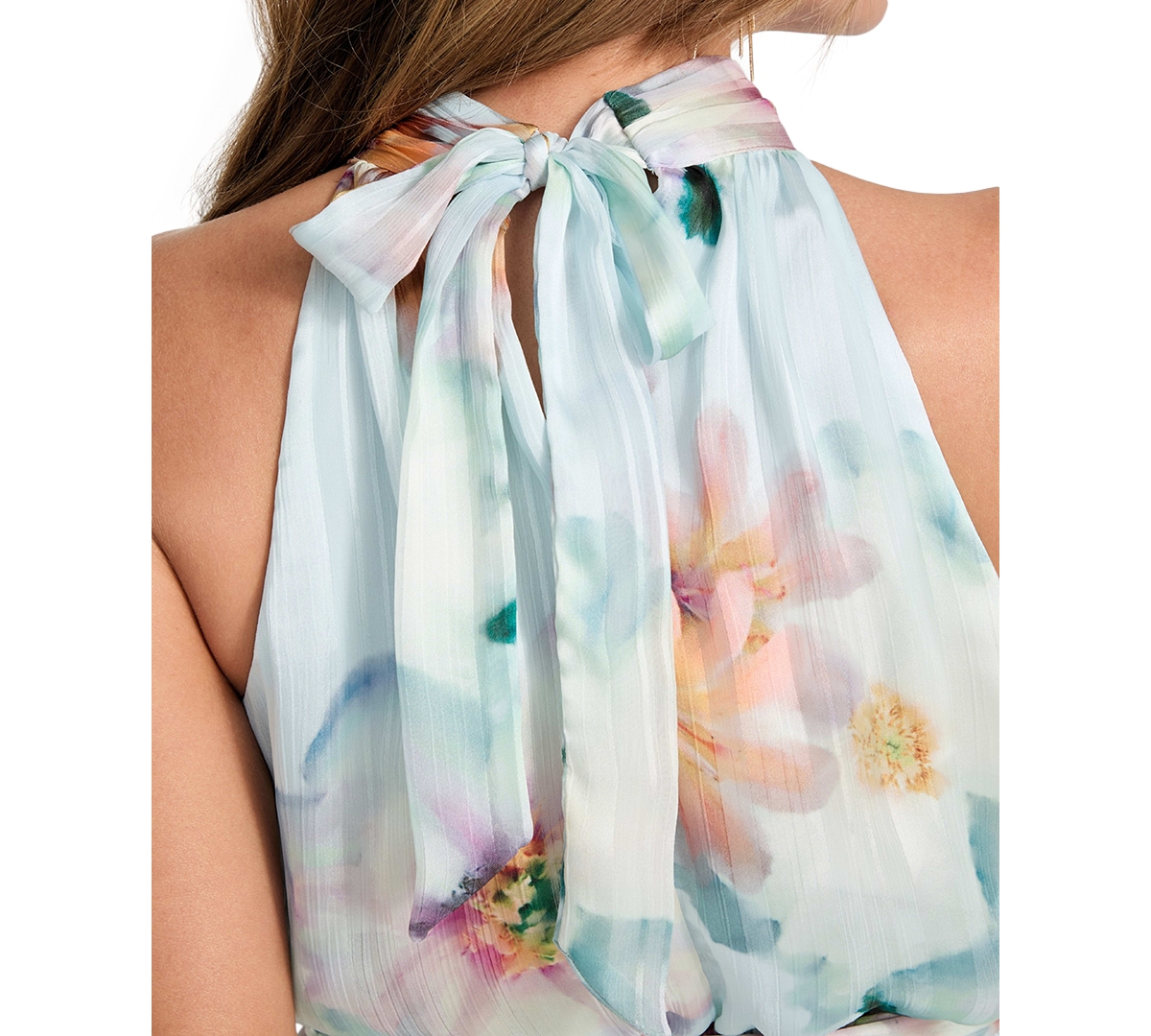 Guess Women's Printed Tied Halter Mini Dress