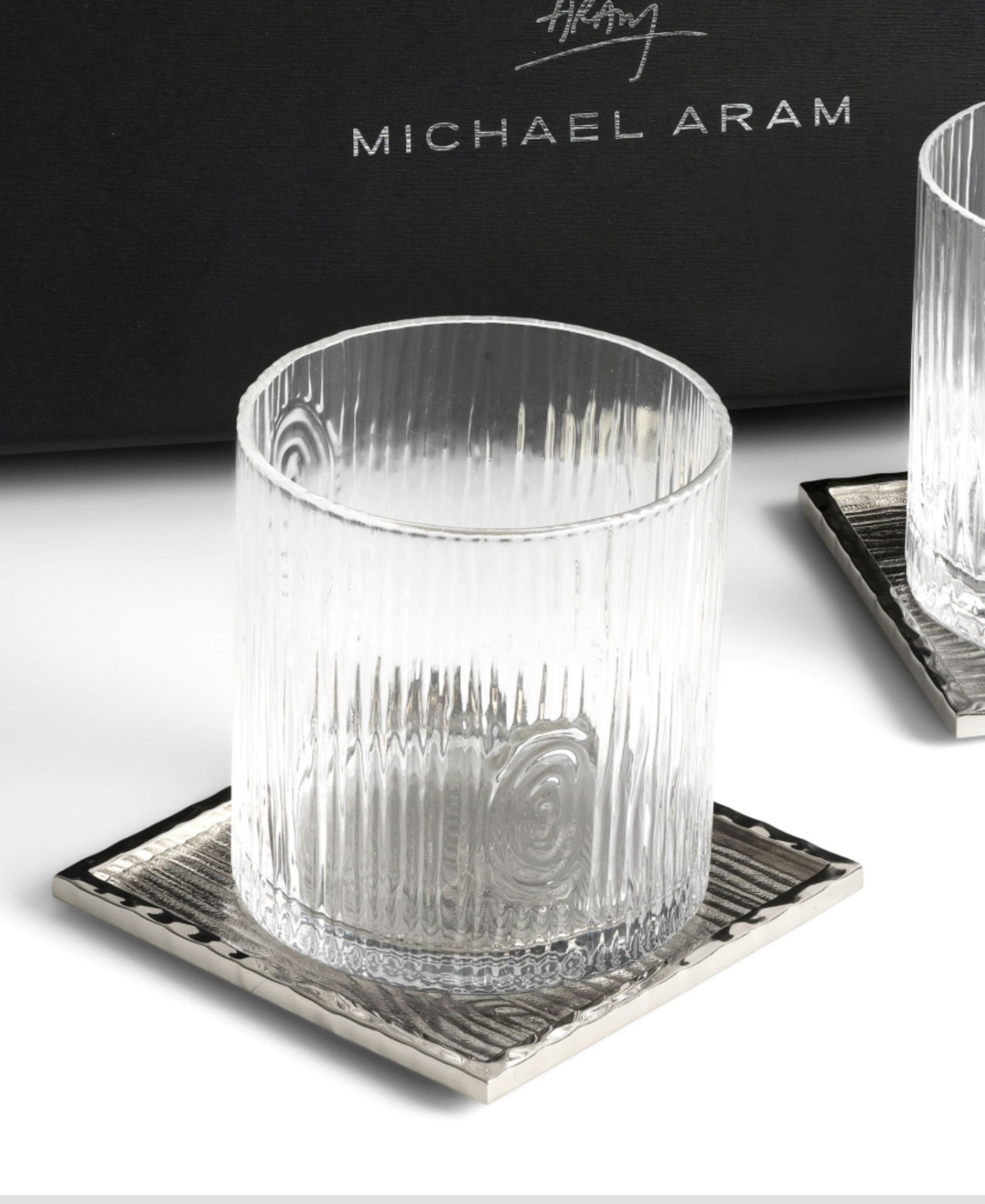 Michael Aram Ivy And Oak Glasses And Coasters Gift Set