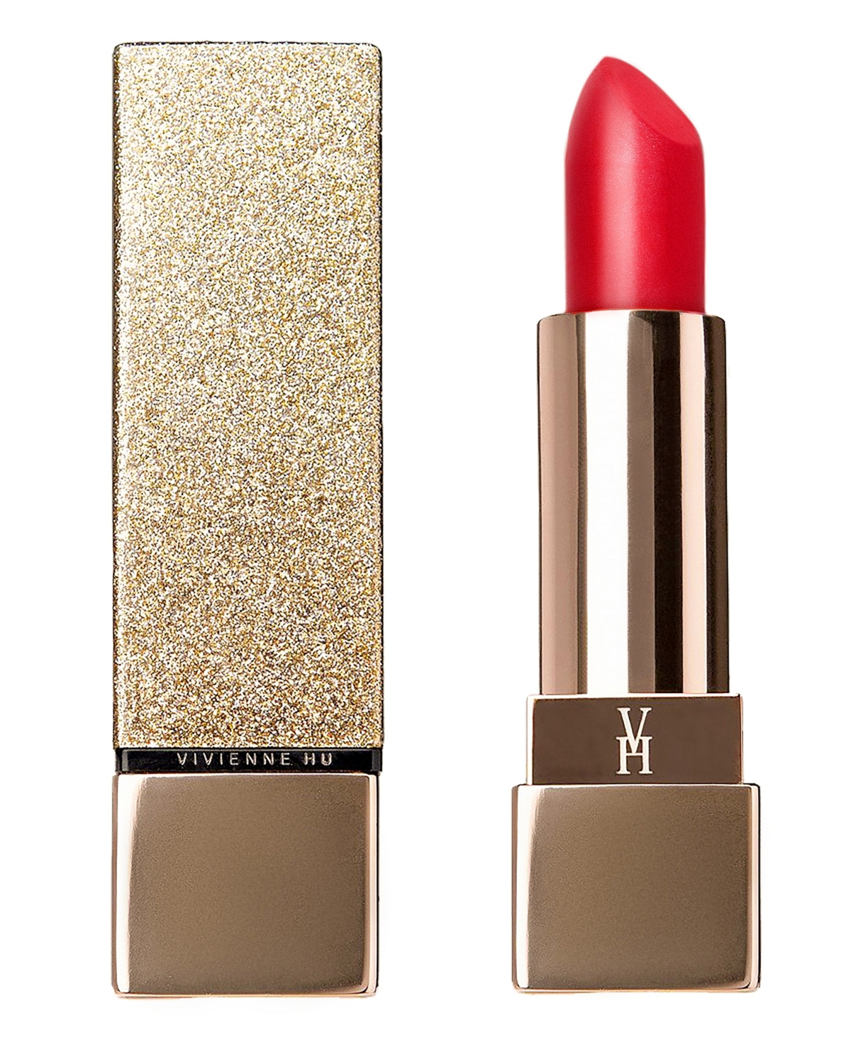 Vivienne Hu Goldsand Shine Lipstick, 0.15 oz In 703 Ruby Red