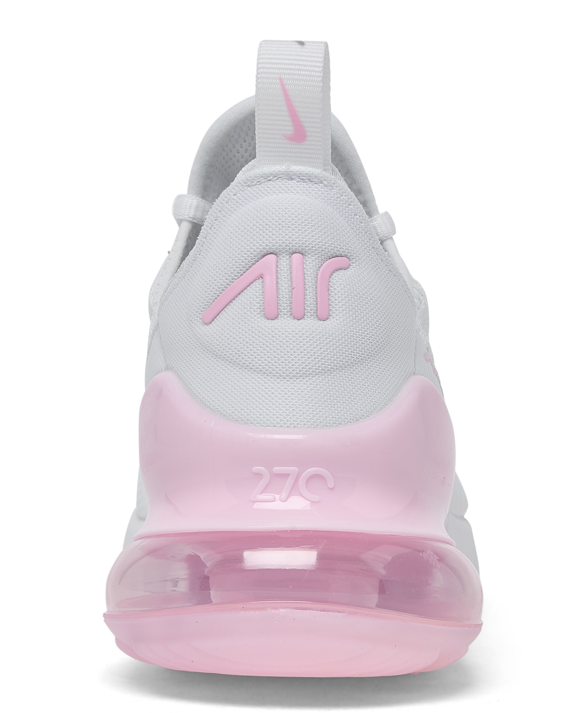 Nike Big Girls Air Max 270 Casual Sneakers From Finish Line In White,pink