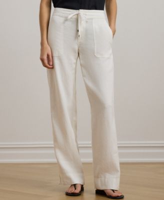 Petite Wide-Leg Linen Pants