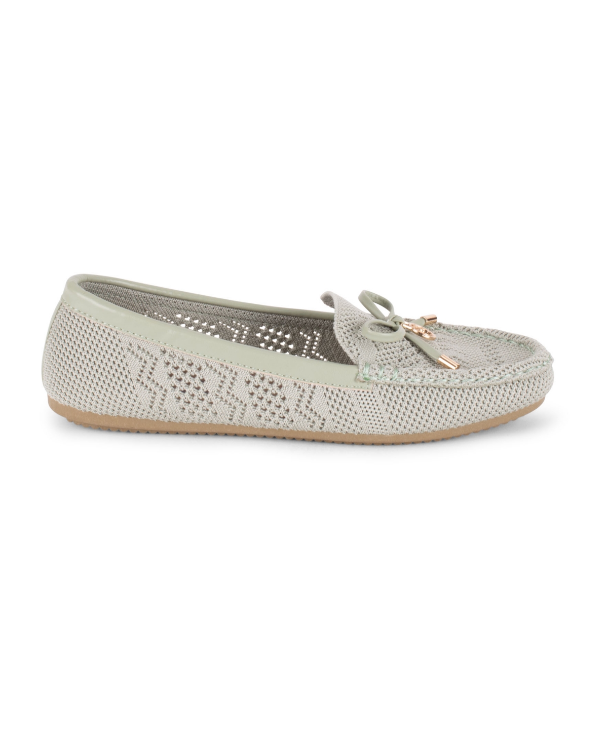 Gloria Vanderbilt Women's Rita Knit Slip On Flats In Sage Green