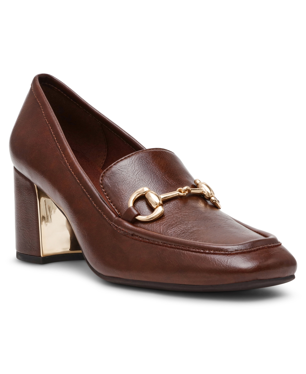 Women's Tobi Block Heel Tailored Pumps - Cognac