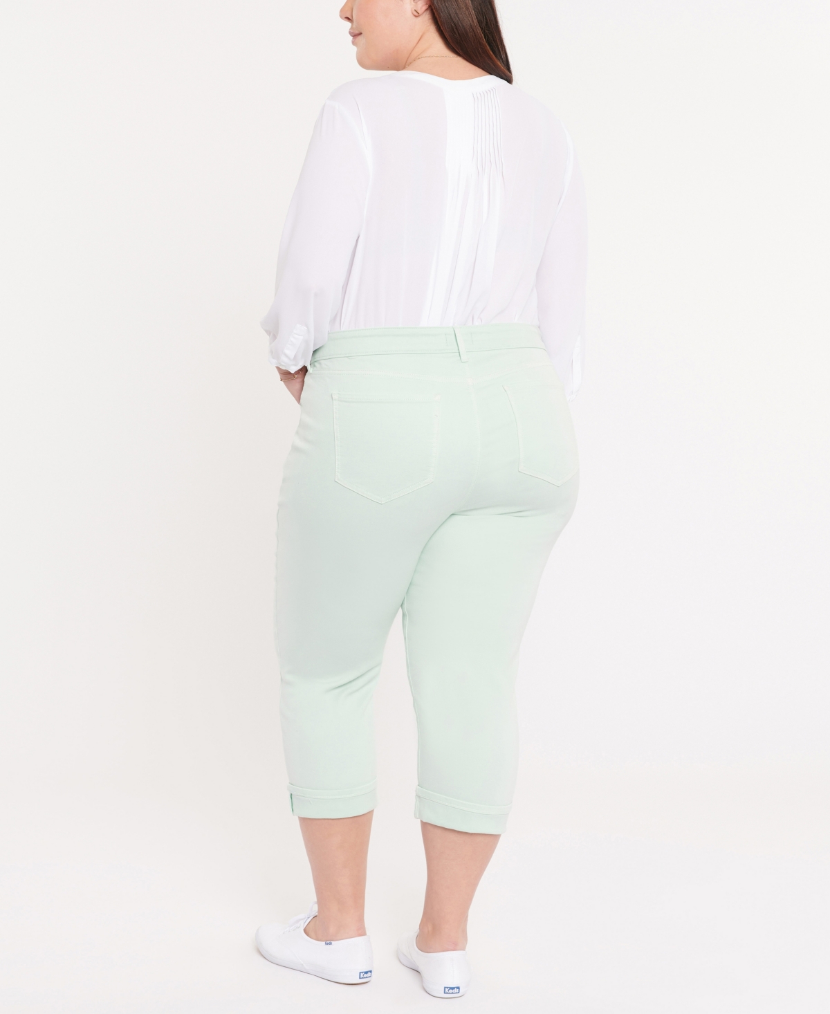 NYDJ PLUS SIZE MARILYN CROP CUFF DENIM JEANS 