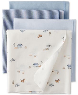 Baby Cotton Receiving Blankets, 4 Pack 