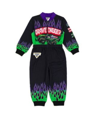 Monster Jam Toddler Boys Grave Digger French Terry Racing Zip Up