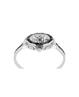 Men's Titan Chronograph Date Quartz White Silicone Strap Watch, 46mm