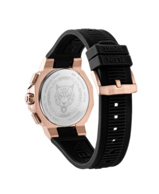 Men's Titan Chronograph Date Quartz Black Silicone Strap Watch, 46mm