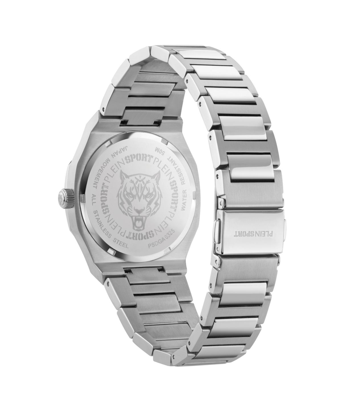 Plein Sport Metronaut Bracelet Watch With Classic Quartz Movement In Silver