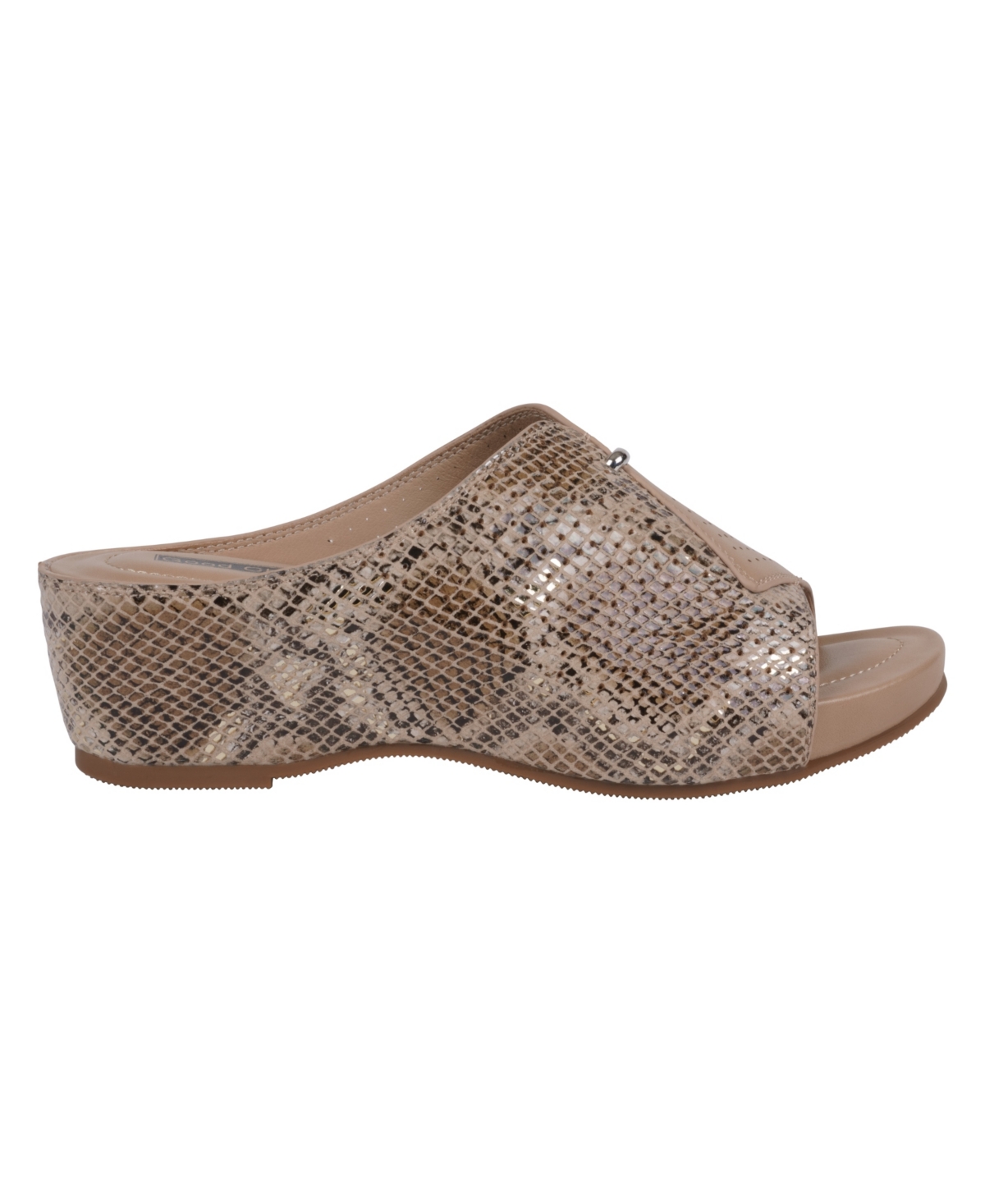 Gc Shoes Dacia Wedge Slide Sandal In Tan