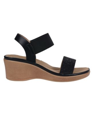 Women's Nia Embellished Elastic Wedge Sandals