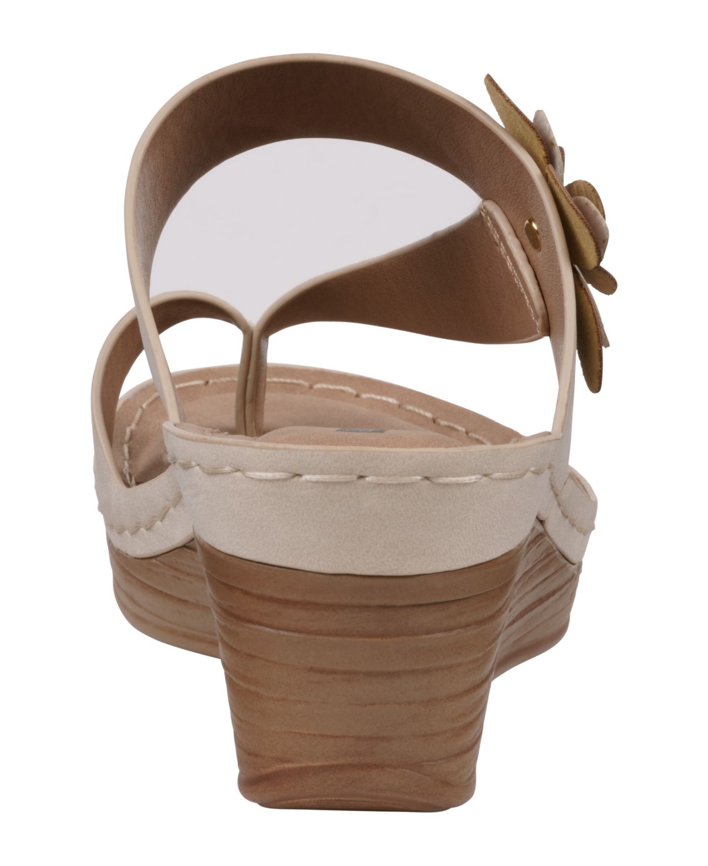 Женские сандалии GC Shoes Taryn Floral Wedge, цвет: Бежевый — фото 3