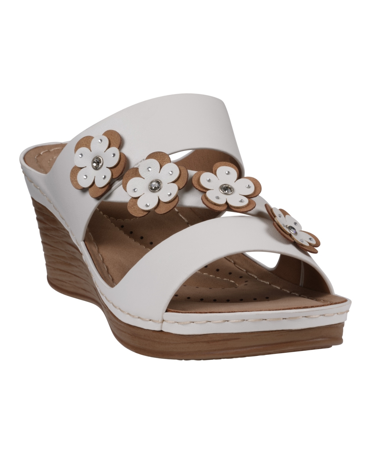 Women's Halia Floral Wedge Sandals - Sage