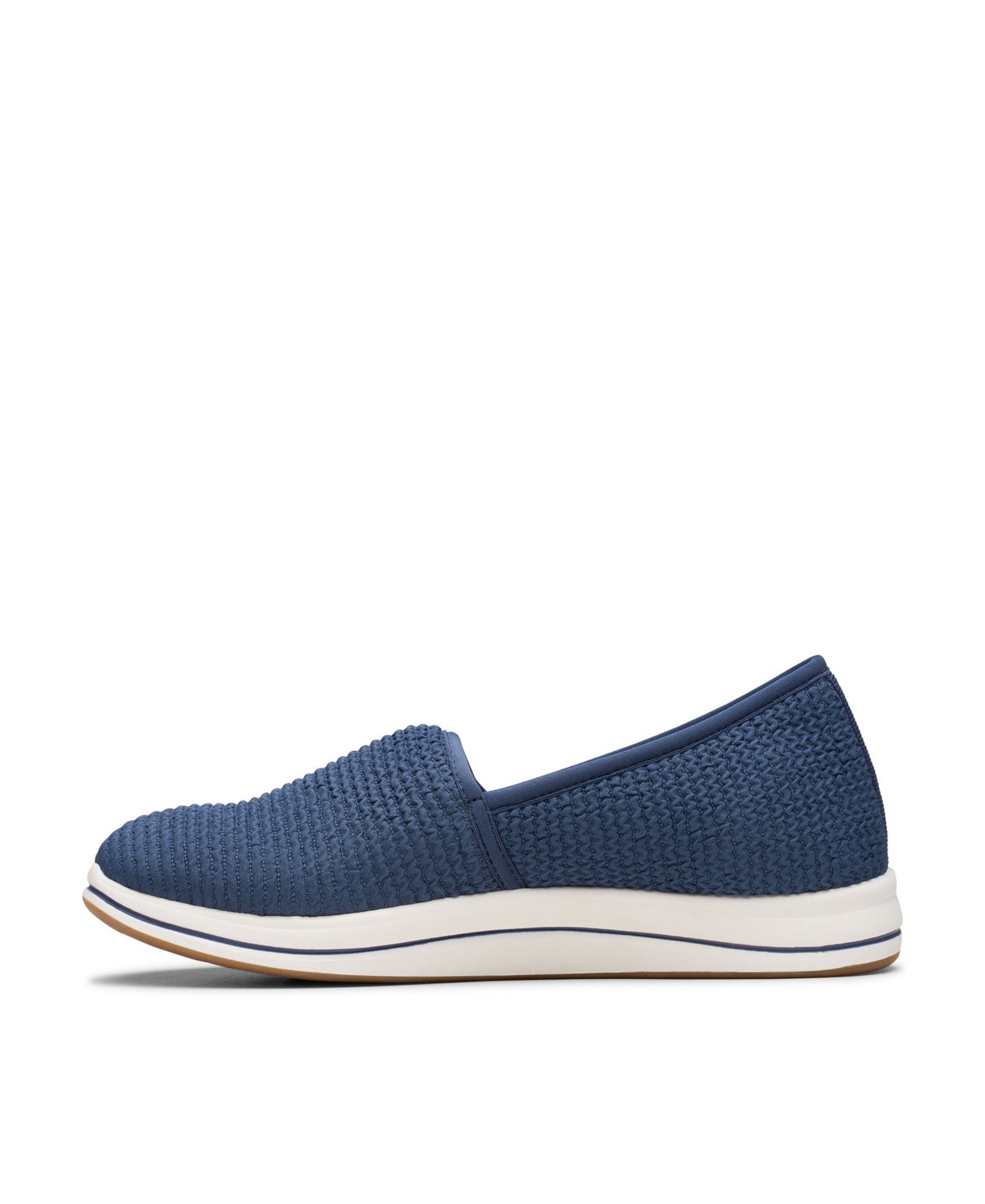 Обувь Clarks Cloudsteppers Women's Breeze Stretch Slip-On Shoes, цвет: Тёмно-синий — фото 3