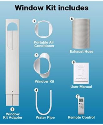 13000 BTU 4-IN-1 Portable AC, 24H Timer, 600sq.ft, <53dB, Quiet, Stand Up