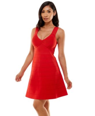 Women's Bandage V-neck A-line Dress