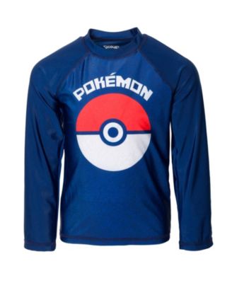 Boys Pikachu Rash Guard and Swim Trunks