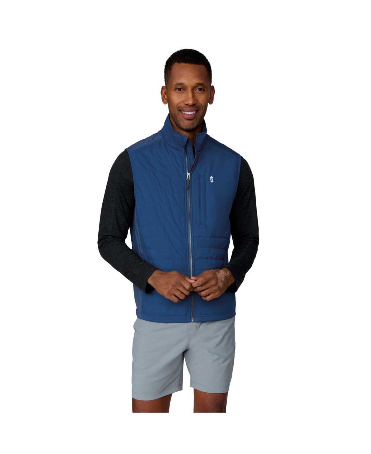 Men's High Stretch Full Zip Vest - Coal