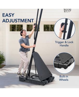Adjustable 4.4-10ft Basketball Hoop, Portable Goal w/Shatterproof Backboard, Ball Return