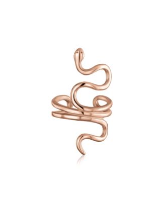 Helix Climber Crawler Snake Serpent Clip On Wrap Wire Cartilage Lobe Ear Cuff Earrings .925 Sterling Silver