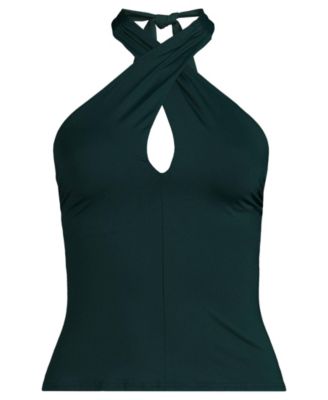 Women's Criss Cross Halter Tankini Top