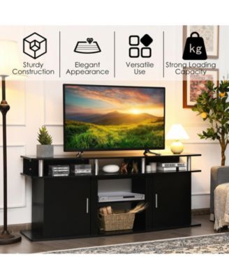 63 Inch TV Entertainment Console Center with 2 Cabinets