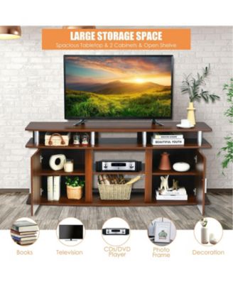 63 Inch TV Entertainment Console Center with 2 Cabinets